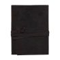 Espresso Black Leather Journal with Wrap - 6x8