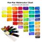 Fan-Pan Artist Watercolors Set of 42 Colors Color Chart