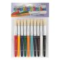 First Impressions Kids Round Chubby Paint Brush for Kids 10 Pack