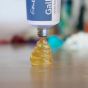 A stiffer gel that holds thicker, sharper brushmarks