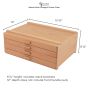 Exterior dimensions of 4-Drawer Chest: 15-3/4” W x 12” D x 6-1/4” H