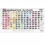 Holbein Artists' Oil Color Chart