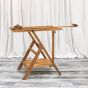 Horizontal table height: 36", extended easel height: 96"