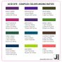 Jacquard Acid Dye - Complex Colors Mixing Ratios
