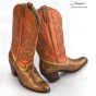 Cowboy boots made with Jacquard Lumiere and Neopaque Fabric Paint