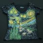 Starry Night inspired shirt made with Jacquard Lumiere Fabric Colors