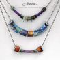 Necklaces made with Jacquard Piñata Colors by Marie Segal