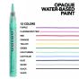 Water-based acrylic paint, 12 colors