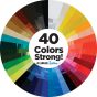 40 colors available in 37ml & 200 ml tubes