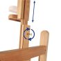 Lock the easel in any position between vertical and horizontal