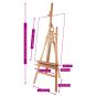 Mabef Tilting Lyre Easel Measurements