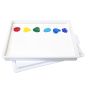 A wet sponge and special palette paper provide constant moisture