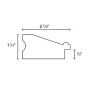Face 2-3/8", Rabbet Depth 1/2", Overall Depth 1-1/4"
