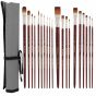 Long synthetic fiber bristles with full body and sharp points