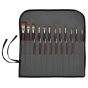 Mimik Kolinsky Synthetic Sable Long Handle Studio Brush Roll-up Set of 20