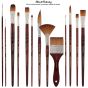 Mimik Kolinsky Synthetic Sable Long Handle Brushes & Sets