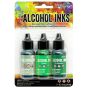 3Pk Holtz Alcohol Ink 1/2oz Mint/Green Spectrum Colors 