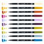 Tombow Dual Brush Pens Set of 10 - Muted Palette Colors