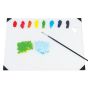 Dried acrylic paint peels away