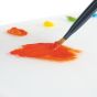 Dried oil paint can be removed with artist solvents