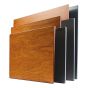 Classic natural stained wood finish or neutral grey toned surface