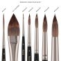 Set includes seven mixed watercolor brushes
