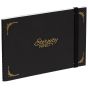 Eternity Ninety Flat Book 100% Cotton 6" x 4" (Landscape - Stitch Bound) Black