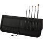 New York Central Professional Control Oil Color Brush Kolinsky Sable Almond Filberts (116) Set of 5 with Brush Easel Case