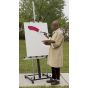 Accepts canvases up to 78" high; max easel height 120"