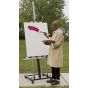 Accepts canvases up to 78" high; max easel height 120"