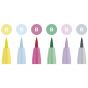 6 pen brushes in a case, Tip: B = brush tip
