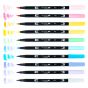 Tombow Dual Brush Pen Set Of 10 - Pastel Colors