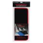 Black brush easel carrying case with red piping

