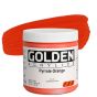 GOLDEN Heavy Body Acrylic 8 oz Jar - Pyrrole Orange