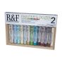 R&F Painters Dozen 2 Pigment Stick Set of 12 + 7.5" x 12.5" Gessobord