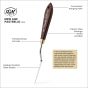Narrow carbon steel blades shaped for detail