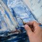 Plus Palette Knives work great with acrylic or oil paint