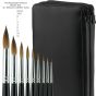 Rhapsody Kolinksy Sable Professional 9 Piece Brush Set with Leather Case 