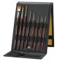 Open as a brush easel stand using adjustable drawstring