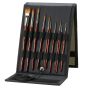 Open as a brush easel stand using adjustable drawstring