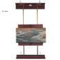 Rue Wall Display & Painting Easel Small- 24in Wide-Canvases up to 34in High - Mahogany