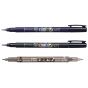Tombow Fudenosuke Black Brush Pen Set of 3, Hard/Soft/Twin Tip