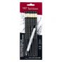 Tombow MONO Pro Drawing Pencil Set of 6 with Eraser