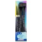 Silver Brush Black Velvet Watercolor Brush Basic Set of 4 WC-3202S Short Handle