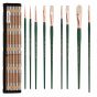Silver Brush Grand Prix® Superior Bristle Brush Master (Set of 9) w/ Brush Roll Up