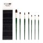 Silver Brush Ruby Satin® Master Brush Set of 7 w/ Bamboo Holder