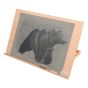 Sturdy ledge to hold art materials or canvas