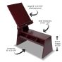 Petite bench footprint at only 15” x 33-1/8” will fit in any studio or classroom