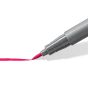 High-quality fiber-tip pen with a medium-firm brush nib