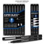 Creative Mark Super Black Permanent Fineliner Pen Sets